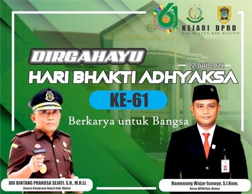 Selamat Hari Bhakti Adhyaksa ke-61 22 Juli 2021,