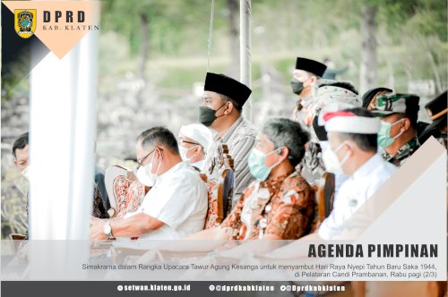 Simakrama dalam Rangka Upacara Tawur Agung Kesanga untuk menyambut Hari Raya Nyepi Tahun Baru Saka 1944 di Pelataran Candi Prambanan, Rabu pagi (2/3)  #dprdklaten #tawuragungkesanga #harirayanyepi #prambanan