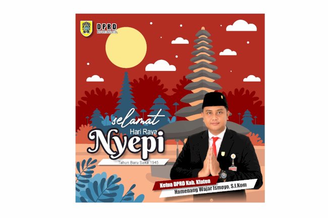DPRD Kabupaten Klaten mengucapkan Selamat Hari Raya Nyepi dan Tahun Baru Saka 1945  #dprd #nyepi #indonesia #bali