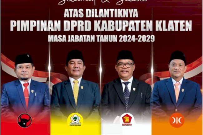 Selamat dan Sukses atas Dilantiknya Pimpinan DPRD Kabupaten Klaten Masa Jabatan 2024-2029
