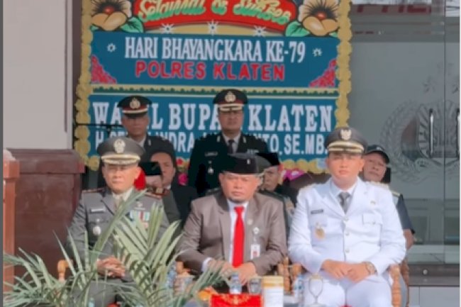 Ketua DPRD Kabupaten Klaten Hadiri Upacara dan Syukuran Hari Bhayangkara ke-79