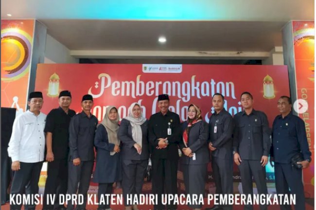 Klaten, 23 Mei 2025 — Ketua Komisi IV DPRD Kabupaten Klaten, H. Sutarna, S.H, bersama anggota Komisi IV lainnya turut serta dalam Upacara Pemberangkatan Jama’ah Calon Haji Kabupaten Klaten Tahun 1446 H / 2025 M. Kegiatan berlangsung khidmat dan penuh haru di GOR Gelarsena, Jumat siang (23/5).