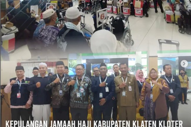 Kepulangan Jamaah Haji Kabupaten Klaten Kloter 76 Tahun 2025 Disambut di Asrama Haji Donohudan