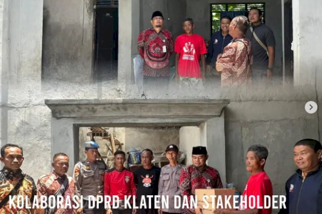 Ketua DPRD Kabupaten Klaten, H. Edy Sasongko, bersama jajaran Dinas Sosial, Polsek Cawas, pendamping PKH, serta relawan PMI meninjau langsung rumah warga korban bencana angin puting beliung di Desa Balak, Kecamatan Cawas, Kamis 2 Oktober 2025