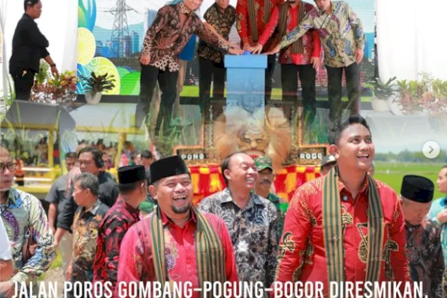 Jalan poros yang menghubungkan Desa Gombang – Pogung – Bogor di Kecamatan Cawas, Kabupaten Klaten, telah diresmikan pada Minggu (5/10).