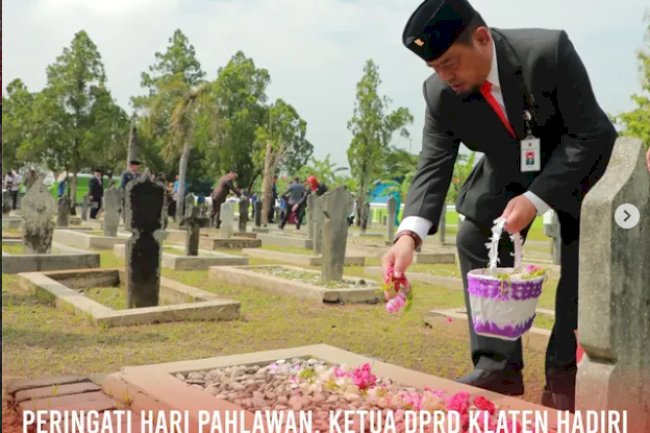 Peringati Hari Pahlawan, Ketua DPRD Klaten Hadiri Tabur Bunga Bersama Forkopimda