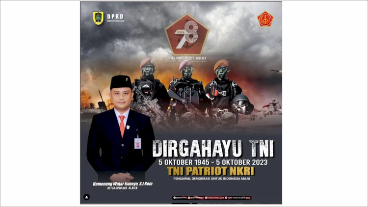 Dirgahayu Tentara Nasional Indonesia (TNI) ke 78 tahun