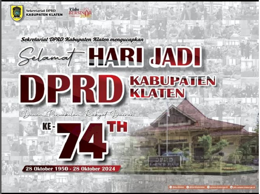 Selamat Hari Jadi ke-74 DPRD Kabupaten Klaten