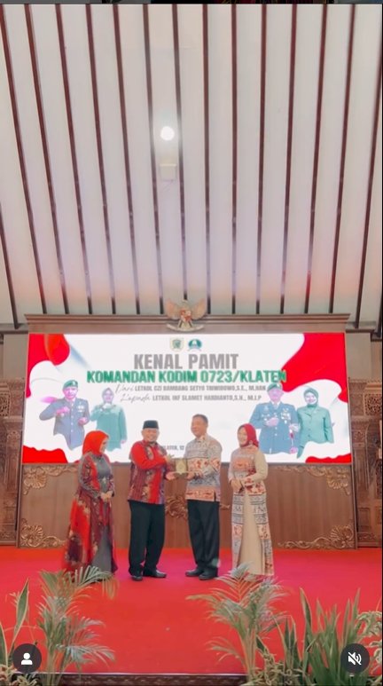 Kenal Pamit Komandan Kodim 0723/Klaten, di Pendopo Kabupaten Klaten, Sabtu siang (12/4)