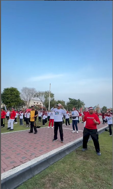Ketua DPRD Kabupaten Klaten Hadiri Senam Merah Putih Antikorupsi Bersama Forkopimda