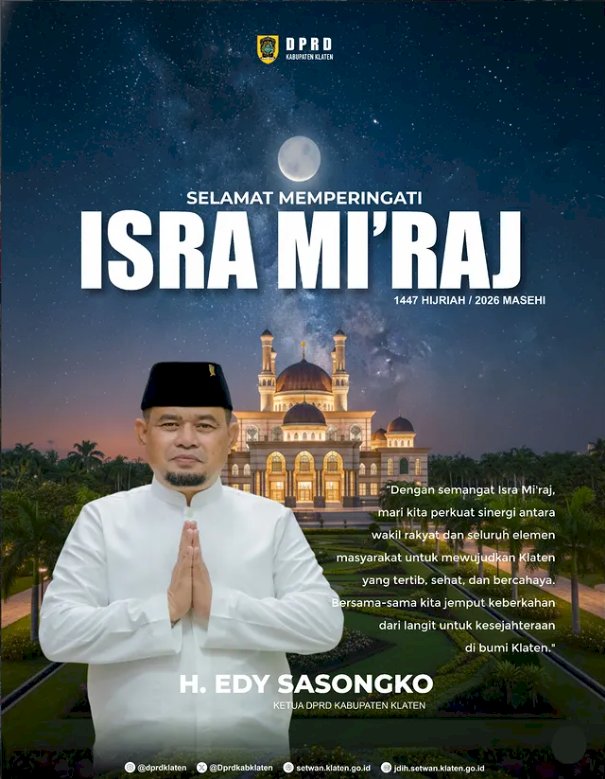 Selamat memperingati Isra Mi'raj 1447 H/2026 Masehi